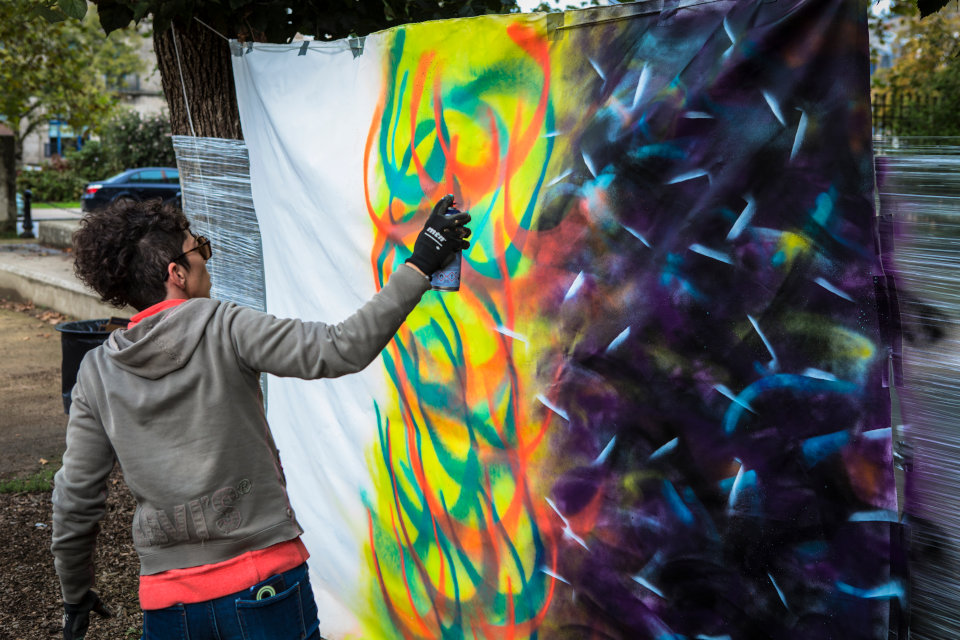 Fresque street-art Restos du cœur Quimper