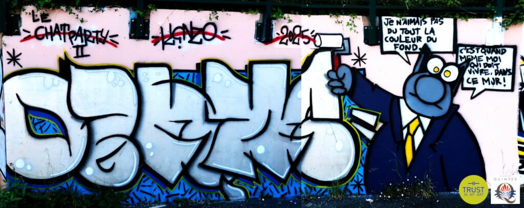 Graffiti par Kenzo au graffpark de Quimper. Mai 2025.